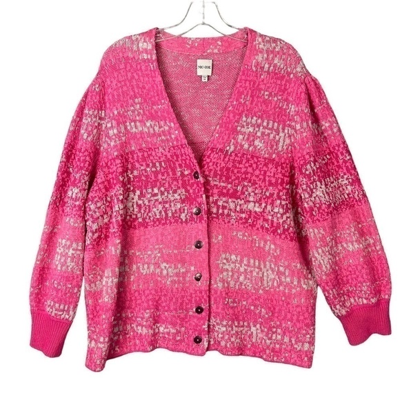 Nic + Zoe Pink Confetti Cardigan Sweater Size 1X - Picture 2 of 7